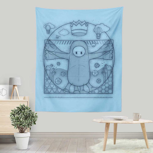 Virtruvian Guy - Wall Tapestry