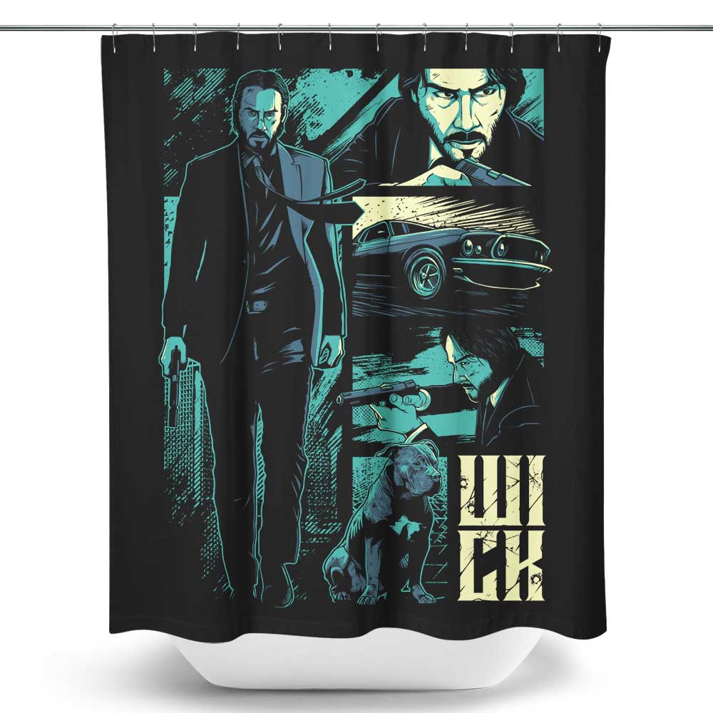 W-I-C-K - Shower Curtain