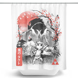 Waker Sumi-e - Shower Curtain