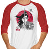 Warrior Princess Sumi-e - 3/4 Sleeve Raglan T-Shirt
