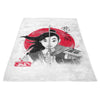 Warrior Princess Sumi-e - Fleece Blanket