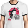 Warrior Princess Sumi-e - Ringer T-Shirt