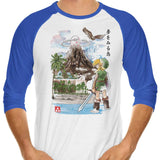 Watercolor Awakening - 3/4 Sleeve Raglan T-Shirt