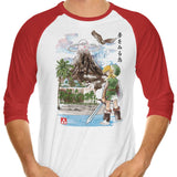 Watercolor Awakening - 3/4 Sleeve Raglan T-Shirt