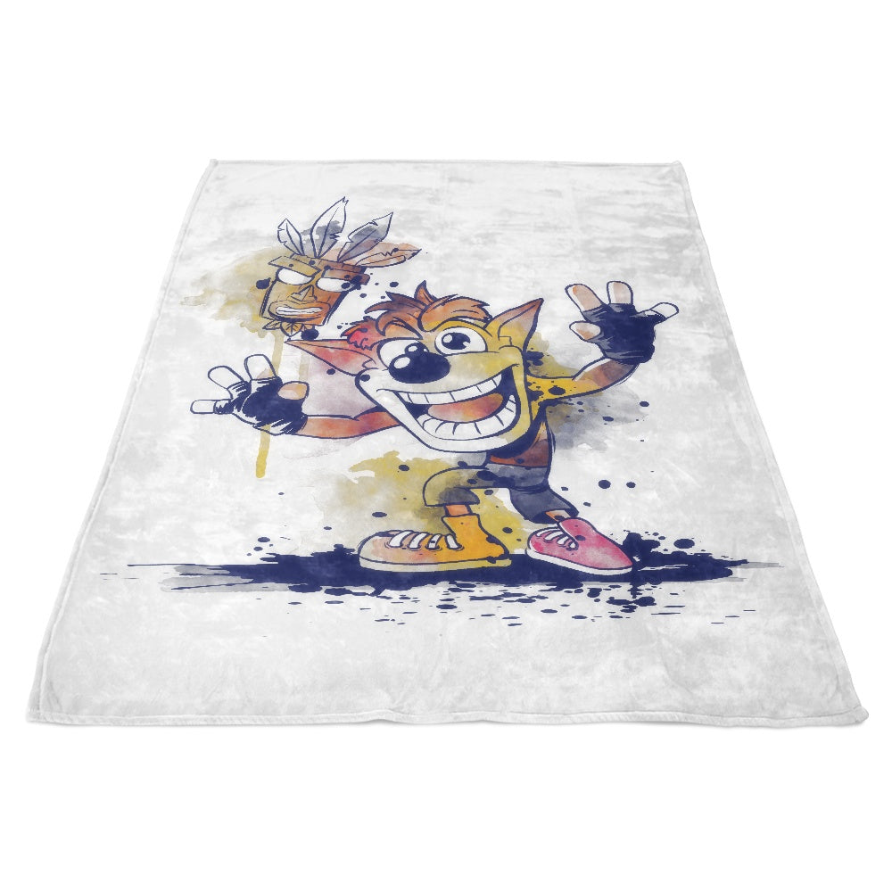 Watercolor Bandicoot - Fleece Blanket