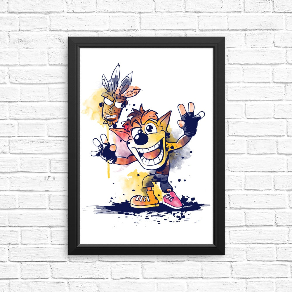 Watercolor Bandicoot - Posters & Prints