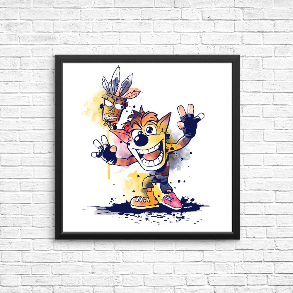 Watercolor Bandicoot - Posters & Prints