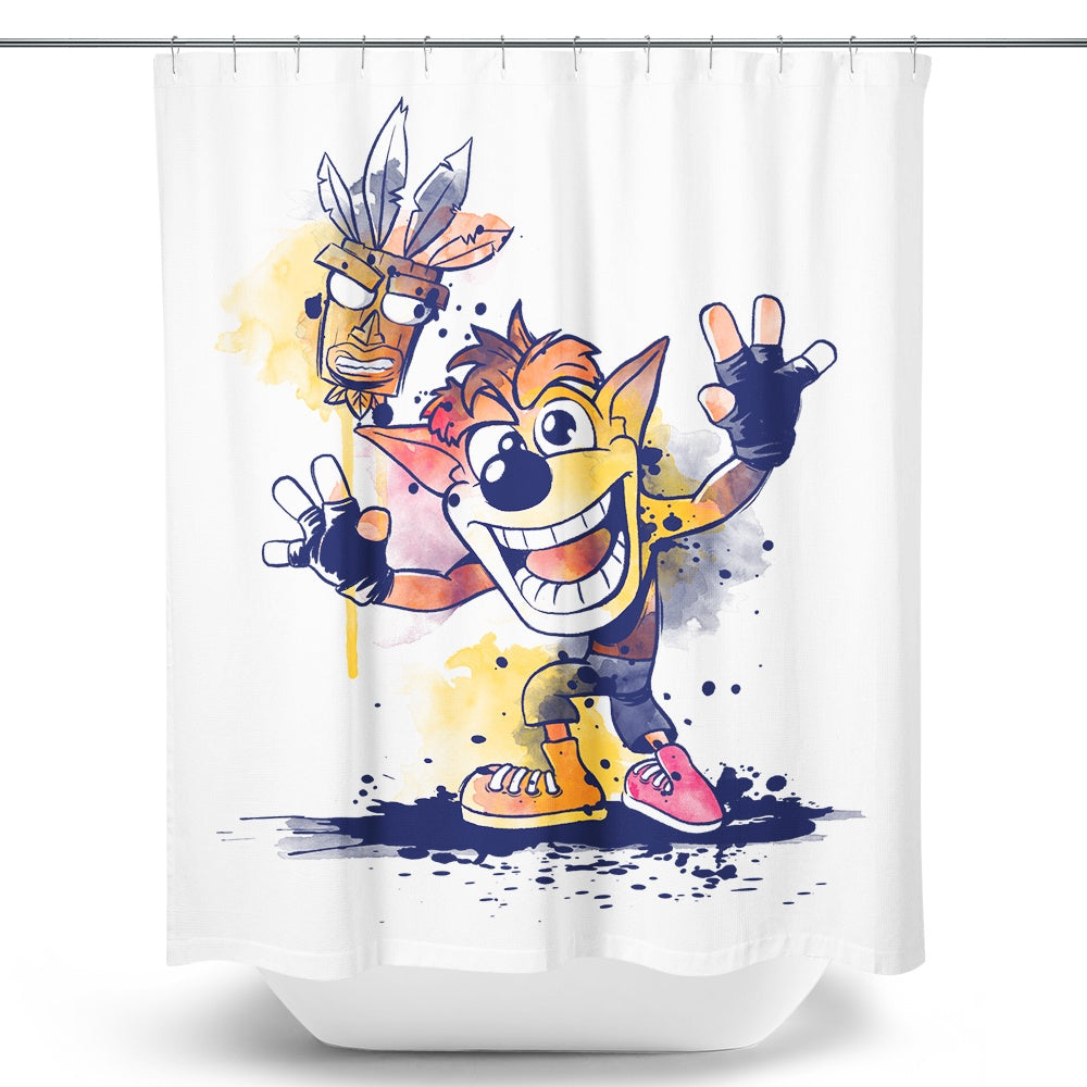 Watercolor Bandicoot - Shower Curtain
