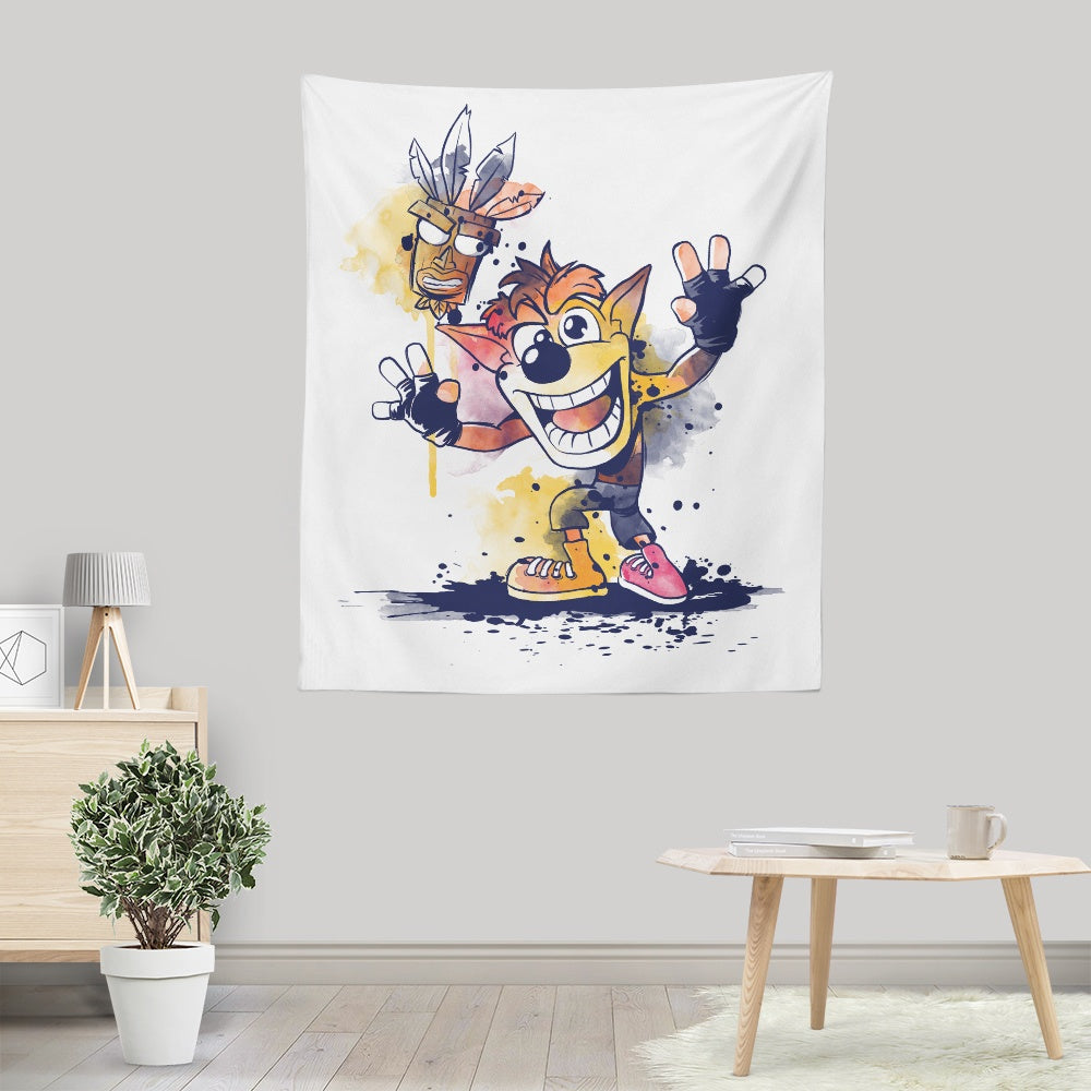 Watercolor Bandicoot - Wall Tapestry