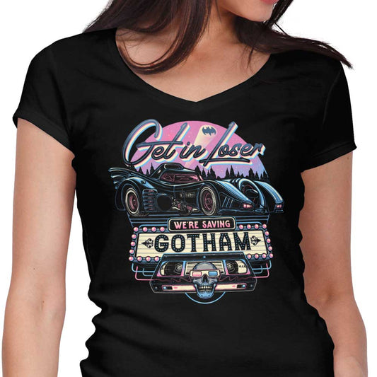 We're Saving Gotham - Women's V-Neck