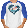 Whale Love - 3/4 Sleeve Raglan T-Shirt