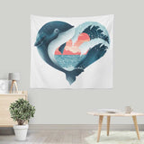 Whale Love - Wall Tapestry