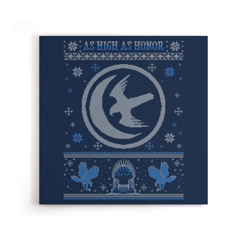 White Falcon Sweater - Canvas Print