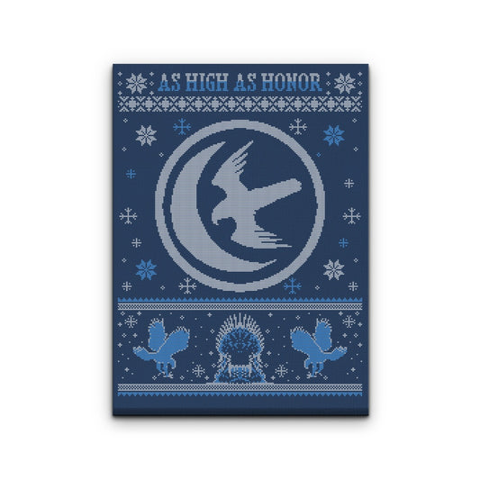 White Falcon Sweater - Canvas Print