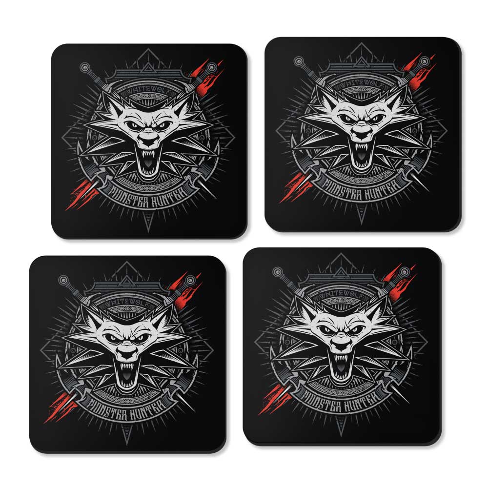 White Wolf Monster Hunter - Coasters