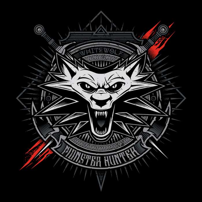 White Wolf Monster Hunter - Coasters