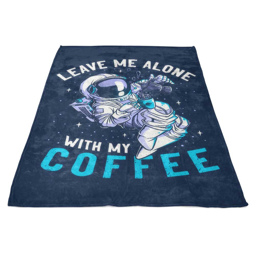 With My Coffee - Fleece Blanket