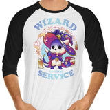 Wizard at Your Service - 3/4 Sleeve Raglan T-Shirt