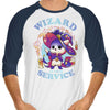 Wizard at Your Service - 3/4 Sleeve Raglan T-Shirt