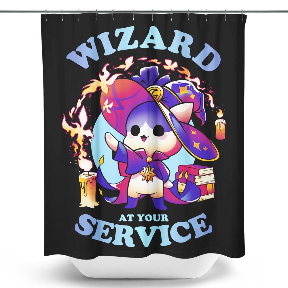 Wizard at Your Service - Shower Curtain