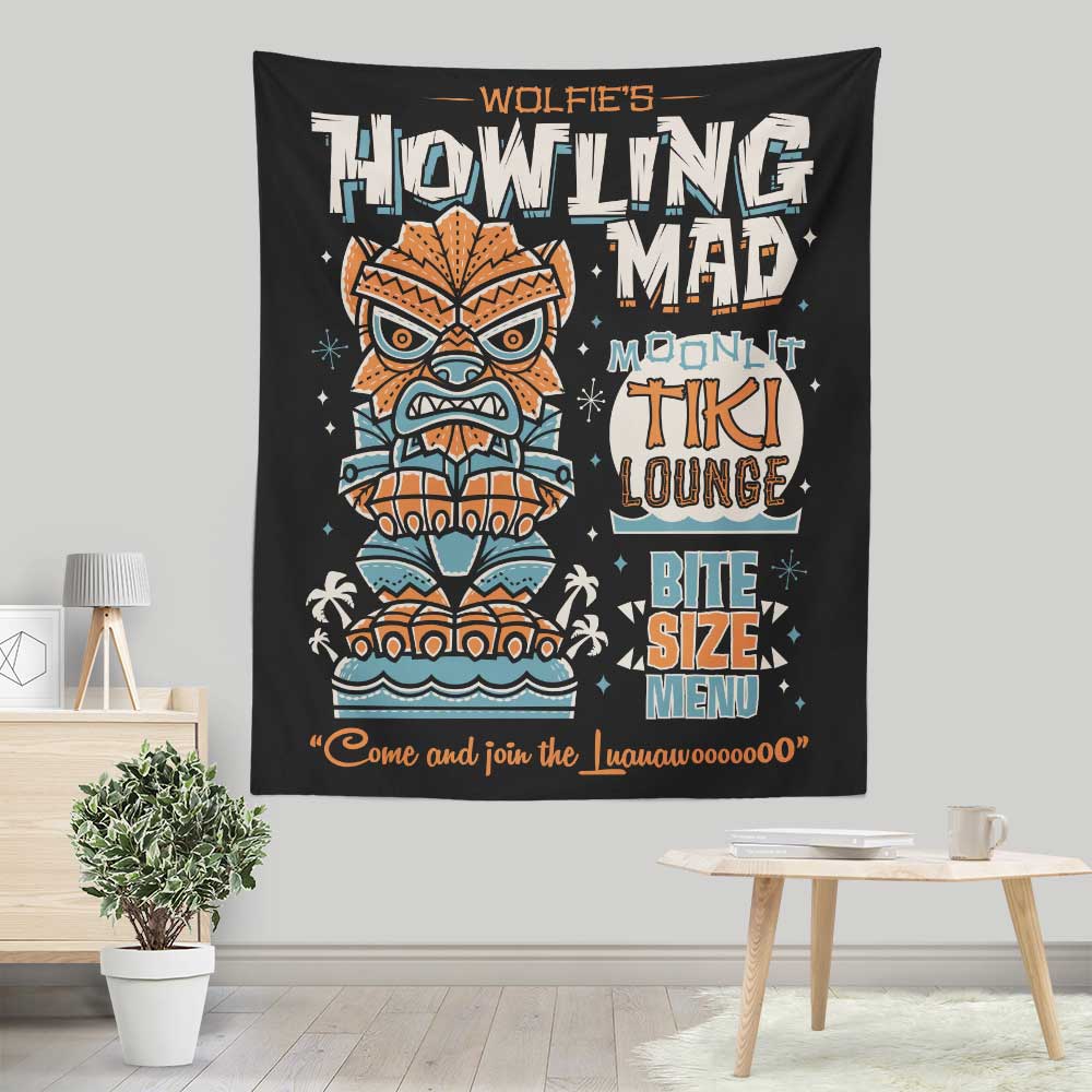 Wolfie Tiki - Wall Tapestry