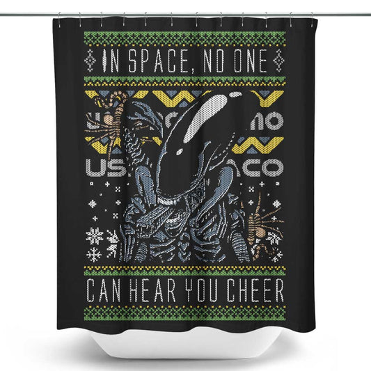 Xeno Christmas Sweater - Shower Curtain