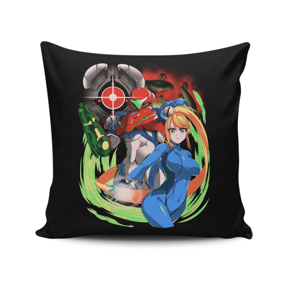 Zero Suit Dread - Throw Pillow