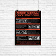 Zombie Survival Quick Start Guide - Poster