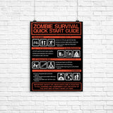 Zombie Survival Quick Start Guide - Poster