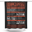 Zombie Survival Quick Start Guide - Shower Curtain