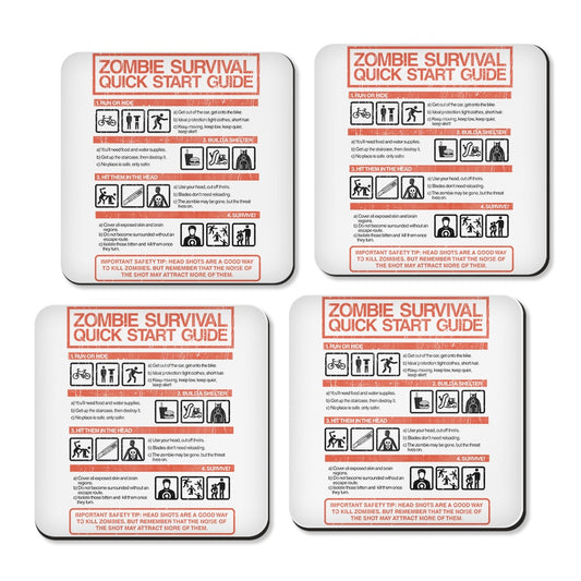 Zombie Survival Quick Start Guide (Alt) - Coasters