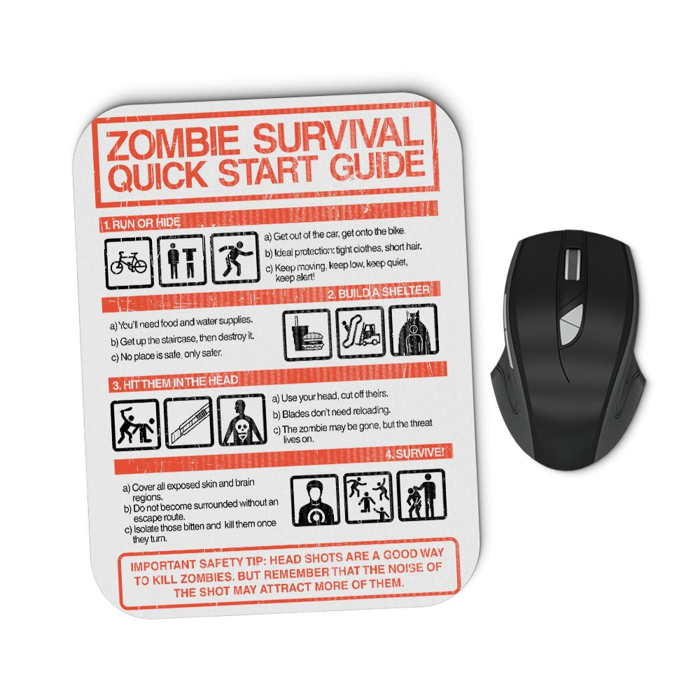 Zombie Survival Quick Start Guide (Alt) - Mousepad