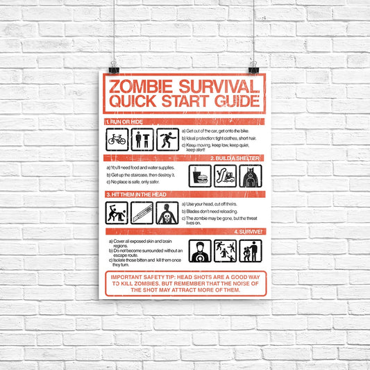 Zombie Survival Quick Start Guide (Alt) - Poster