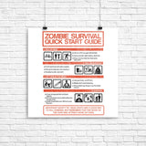 Zombie Survival Quick Start Guide (Alt) - Poster