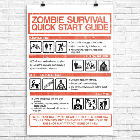 Zombie Survival Quick Start Guide (Alt) - Poster