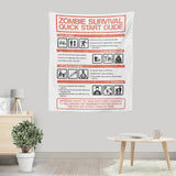 Zombie Survival Quick Start Guide (Alt) - Wall Tapestry
