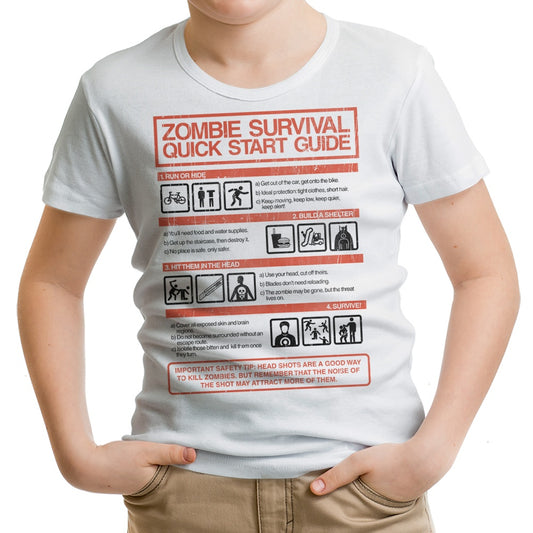 Zombie Survival Quick Start Guide (Alt) - Youth Apparel