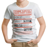 Zombie Survival Quick Start Guide (Alt) - Youth Apparel